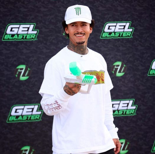 Nyjah Huston Playing Surge Gel Blaster